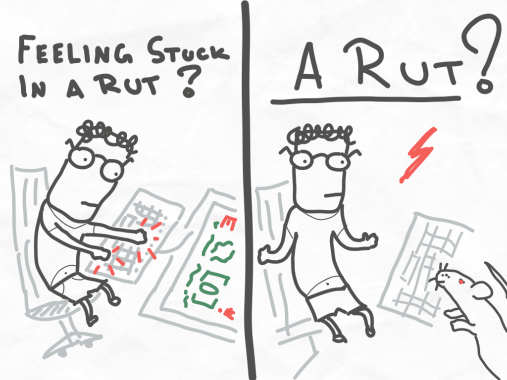Getting unstuck from a rut on your software developer journey...